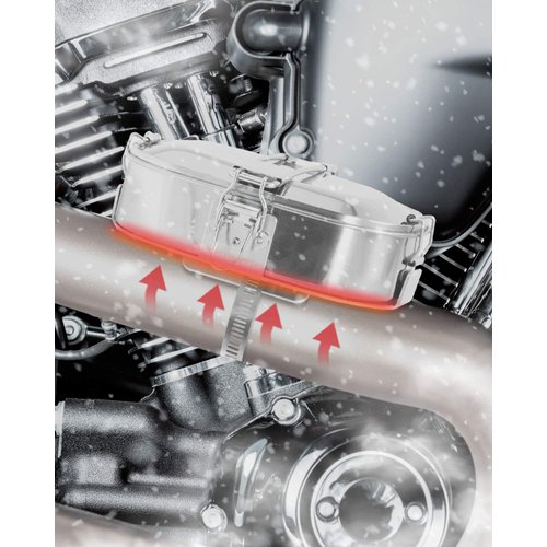 The Original MuffPot Exhaust Food Warmer for Motorsports Vehicles. Snowmobile, ATV, UTV, and Motorcycles