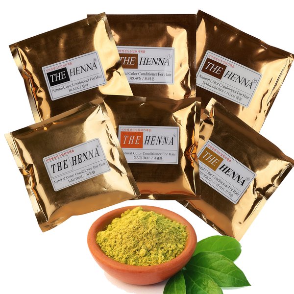 The Henna Natural Herbal Hair Dye 35 oz 100g Make Your Hair Thick And Healthy (Black)