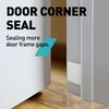 FCSOTSPS 41Feet Weather Stripping Door Seal, V Shaped Q Foam Kerf Weatherstrip, Soundproof Exterior Front Door Frame WeatherStripping with 4 PCS Door Corner Seals,White