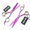 Professional Hair Cutting Scissors Set with Razor Comb Case,Hair cutting shears Hair Thinning shears with rose handle (5.5 inches)