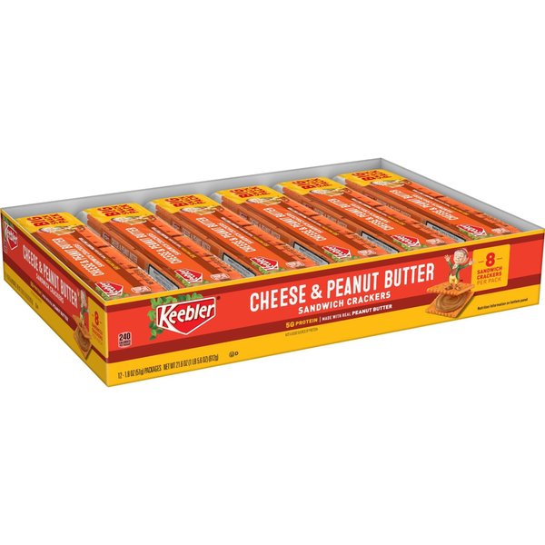 Keebler® Cheese & Peanut Butter Sandwich Crackers, Box Of 12