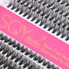SQYlashes DIY Lash Extensions Kit, 280PCS 30D 40D Individual Lashes Clusters Eyelash Extensions Kit with Lash Bond and Seal, D Curl Lash Clusters Kit at Home (30D+40D, 0.05 Mix 9-18mm)