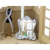 Silver 1/12 Miniature Wall Mirror Dollhouse Decoration Accessories, Dollhouse Mirror，Dollhouse Accessories，Dollhouse Décor