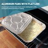 XIAFEI 8 x 8 Aluminum Foil Pans with Lids（10Count），Foil Pans and Foil Lids，Recyclable & Disposable，Great for Baking Cakes, Roasting, Homemade breads