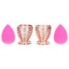 LanMa Beauty Sponge Blender Holder,(2 Pack Rose Gold) Makeup Sponge Drying Stand Storage Egg Powder Puff Display Stand