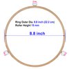 Jolaxy 8.8" Microwave Turntable Ring with 15 mm Rollers, Microwave Oven Tray Support, Glass Plate Rotating Roller Ring, Ring Outer Diameter 8.8 inches (22.2 cm), Roller Height 15 mm
