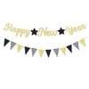 FHGG Glitter Happy New Year 2025 Banner Decorations New Years Eve Banner New Years Eve Party Supplies 2025 Happy New Year Sign for Happy New Year Decorations NYE Party Supplies Decorations 2025 Gold