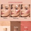 MKNZOME 3Pcs Cream Contour Stick, with Highlighter Stick Milk Bronzer Stick Blush Stick, Face Contour Stick Highlighter Makeup with Makeup Brush and Sponge, Easy to Sculpt the Face, Long Lasting