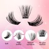 Lash Clusters DIY Eyelash Extensions 168 Clusters Lashes D Curl 0.07 Natural Individual Lash Extensions Mixed Tray False Eyelashes Soft & Strong Thin Band DIY at Home (F34-0.07D, 8-16mm)