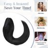 Rich Choices Claw Clip Ponytail Extension Human Hair Real Hair Ponytail Extension Balayage Jet Black 14 Inch 105g One Piece Clip In Long Ponytail Hair Extensions Straight For Women #1