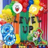 HOMEZZO Video Game 8th Birthday Party Supplies, Level Up Letter Balloons, Boo Balloon, Balloons Arch for Kids 8th Birthday Decorations