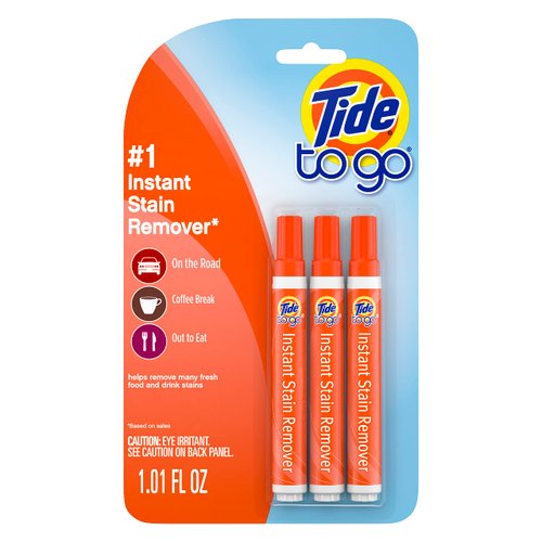 Tide Stain Remover for Clothes, Pocket Size, 3 Count