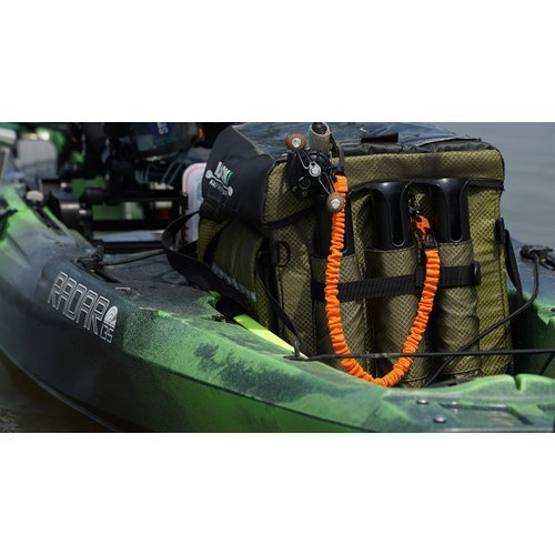 Wilderness Systems Fishing Rod Leash | Paddle Leash | Kayak Lanyard with Hooks, Hi-Viz Orange, 2 ft.