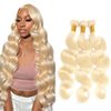 Blonde Bundles 613 Body Wave Human Hair Bundles Brazilian Blonde Body Wave Bundles Human Hair Weave 3 Bundles 8 10 12 Inch Unprocessed Virgin Hair 613 Bundles Hair Extensions