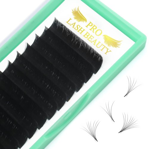 Volume Lash Extensions D-0.07-14 Easy Fan Volume Lashes Flowering Lash Extensions Rapid Blooming Lashes Rapid Blooming Eyelash Extensions 9 to 20 mm Mega Volume Lash Extensions C D curl (D-0.07,14 mm)