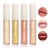 Fusang 4PCS Hydrating Lip Oil,Moisturizing Long Lasting Lip Oil Set for Women,Non-Sticky Plumping Tinted Lip Balm Gloss Set,Nourishing & Shiny Lip Glow Oil for Lip Care