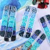 Kikonoke 5 Boxes Nail Art Rhinestones Kit 3D Flatback Jelly Crystal Gems Diamantes Design for Crafts Face Clothes Glass Decorations DIY (Blue)
