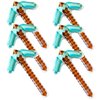 Inflatable Diamond Pickaxe - Mine Pixel Craft - Blow Up Birthday Party Favors - Gift Bags - Pool Parties & Backyard Fun - for Boys & Girls - 6 Pack