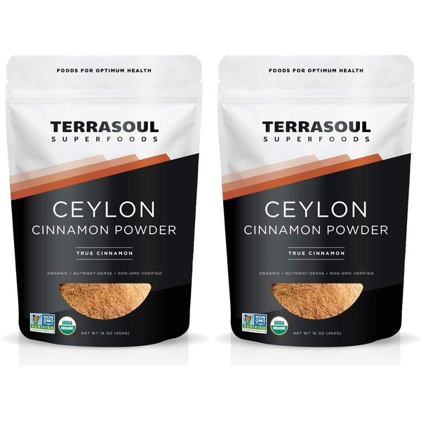 Terrasoul Superfoods Organic Ceylon Cinnamon Powder, 2 Lbs - Lab-Tested for Authenticity | Premium Quality and Flavor