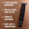 King C. Gillette Men's All-in-One Styler Cordless Stubble Trimmer with 4D Blade and 3 Interchangeable Combs, Waterproof, Beard Trimmer, Beard Care, One Blade Lasts 6 Months