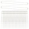 Dizila 40 Pack Simple Blank Base DIY U-shaped Silver Metal Hair Pins Hair Sticks Forks Chinese Hair Chopsticks Wedding Hair Accessories for Women Girls Brides Bridesmaids (Silver-40PCS)