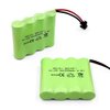 Gecoty 4.8V RC Battery, 2 Pack 1500mAh Ni-Cd Rechargeable 4-Cells AA Battery Packs with SM 2P Plug for RC Car Monster Truck, 4.8V RC Vehicles Battery