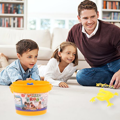 Toyvian 12pcs Jumping Frog Toy Assorted Colors Jumping Frogs Finger Pressing Bouncing Frog Toys for Kids Party Favors Easter Birthdays