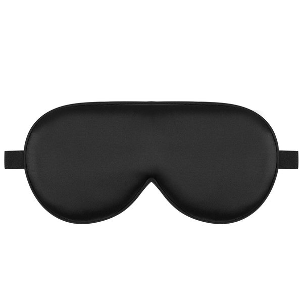Alaska Bear Sleep Mask Silk Eye Cover with Contoured Padding for Pressure-Free Comfort - Upgrade Over Thin Flat Shades (Black)