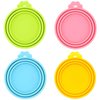 IVIA PET Food Can Lids, Universal BPA Free Silicone Can Lids Covers for Dog and Cat Food, One Can Cap Fit Most Standard Size Canned（4 Pack Multicolor