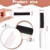 6 Pcs Folding Compact Hair Brush/Comb Travel Pocket Brush/Comb Double Headed Travel Comb Including Fine Tooth Comb and Bristle Brush for Salon Women Men Kids, Double Head (White, Red)