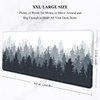 Auhoahsil Large Mouse Pad, Full Desk XXL Extended For Gaming 35" X 15", Waterproof Mat with Stitched Edge, Non-Slip Laptop Computer Keyboard Mouse Pad for Office & Home, Misty Forest Design