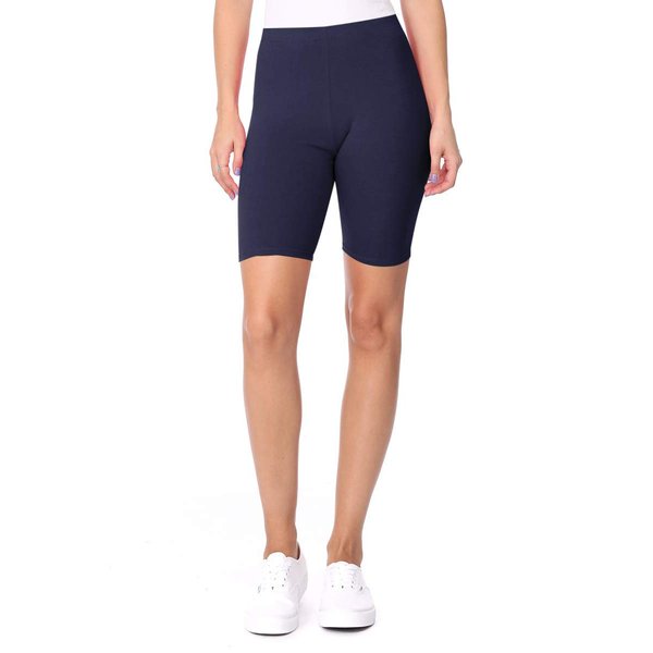 FashionJOA Activewear Workout Cycling Yoga Running Biker Shorts Navy 2XL