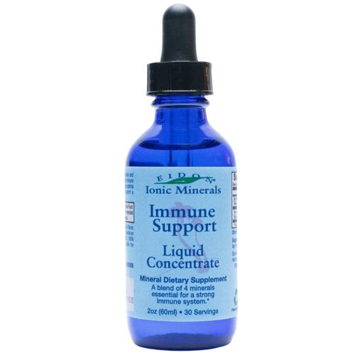 Eidon Ionic Minerals Immune Support Supplement Liquid Concentrate - Immune Booster Mineral Drops with Zinc, Selenium, Sulfur, Support & Maintain Immune System, No Preservatives or Additives - 2 oz