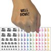 Well Done Teacher School Temporary Tattoo Water Resistant Fake Body Art Set Collection - Hot Pink (One Sheet)