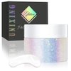 Holographi Face Body Glitter Gel, Sparkle Color Changing Face Glitter Gel, Mermaid Sequins Glitter Face Paint, Chunky Hair Glitter Gel for Concerts Party Mardi Gras Festival Rave, 50ml (#01)