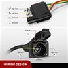 Nilight 4 Way Flat to 7 Way Round Blade Trailer Adapter Wiring Harness 4 Pin to 7 Pin Electrical Connector Wiring Plug Connector with Mounting Bracket for RV Truck Factory Tow Package,2 Years Warranty