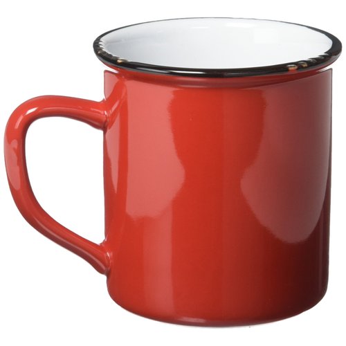 Abbott Collection Enamel Look Stoneware Mug, Red -