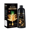 LAIKETE Black Hair Dye Shampoo 3 in 1 for Gray Hair Coverage, Instant Hair Color Shampoo for Men & Women, Herbal Ingredients Hair Color Shampoo in 10-15 Minutes (500mL,17.6 Fl Oz)