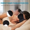 2-Pack 100% Real Natural Silk Eye Mask, Silk Sleeping Mask, Shade Puffy Eye Gift with Adjustable Straps, Sleep Eye Mask, SHJINJU Eye Mask Shade (Black and Light Grey)