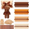 40 Sets Mini Bear Toy and Small Gift Boxes, with 40 Tiny Bear 40 Pillow Box with Ribbon Mini Bear Stuffed Animal Mini Stuffed Bears Small Favor Boxes for Wedding Birthday(Multi Colors)