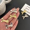 Totelux Mini Bow Hair Clips Silver Metal Alligator Clips Bow Hair Barrettes for Women Girls Hair Accessories Birthday Wedding Party Supplies Gift 4PCS