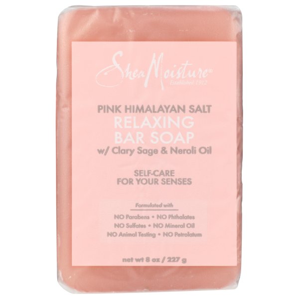 SHEA MOISTURE Relaxing Pink Himalayan Salt Bar Soap, 8 OZ