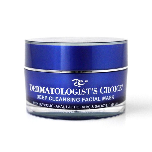 Dermatologist's Choice - Deep Cleansing Glycolic Acid Face Mask - Bentonite Clay-Based Face Mask 1.7 Ounce - Cruelty-Free, Clinical Professional Grade