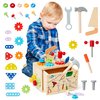Kids Tool Set, Wooden Tool Box, Tool Set for Toddlers 3-5, Montessori Toy Tool Set, Toddler Tools Set, Tools for Kids, Toddler Tool Bench, Kids Workbench Tools, Stem Toys for 3+ Year Old