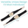 Vive Foot Arch Support Brace (Pair) - Wrap Corrector for Flat Foot, Plantar Fasciitis, Pain Relief, Fallen Arches - Compression Sleeve Strap for Feet - Gel Bands Inserts for Women & Men (Beige)