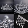 2024 Party Supplies Kit - Glittered Metal Graduation Tiara, Sash Present for Decorations and Favors