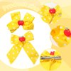 Back to School Hair Clips Bow Hair Clips for Women Yellow Apple Bows Claw Clips Design Cute Hair Accessories for Styling Non-Slip Hair Clips Decorations 2PCS