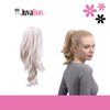 JUVABUN Claw Clip Wavy Ponytail Extension 12'-Platinum Blonde| Hair Extension Clips | Synthetic Ponytail Extension| Wavy Hair Extensions | Washable Realistic And Synthetic |human hair- Platinum Blonde