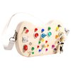 Wooden autistic sensory toy, shoulder bag style LED switch board for toddlers, suitable for children 3-6 years old to develop fine motor skills