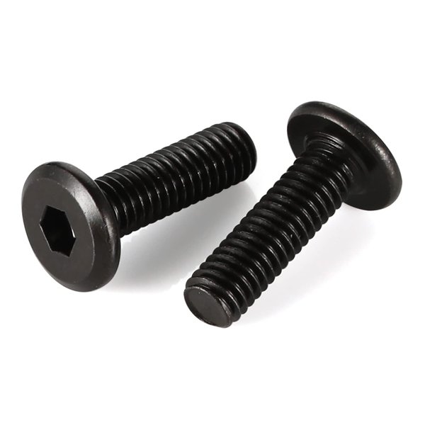 1/4-20 x 3/4" Flat Head Socket Head Screw Furniture Bolts Countersunk Connector Screws, Stainless Steel 18-8 (304), Black Oxide, Fully Threaded, 25 PCS